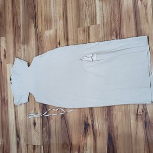 FOREVER 21 Khaki Strapless cutout midi dress SIZE M